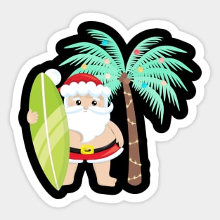 Summer Santa Sticker